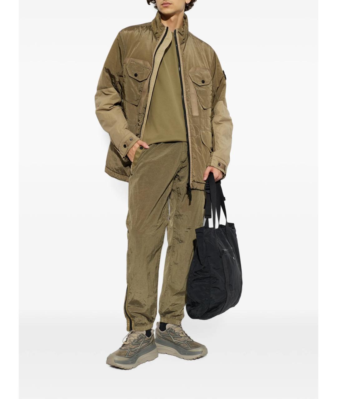 STONE ISLAND Зеленая хлопковая футболка, фото 2