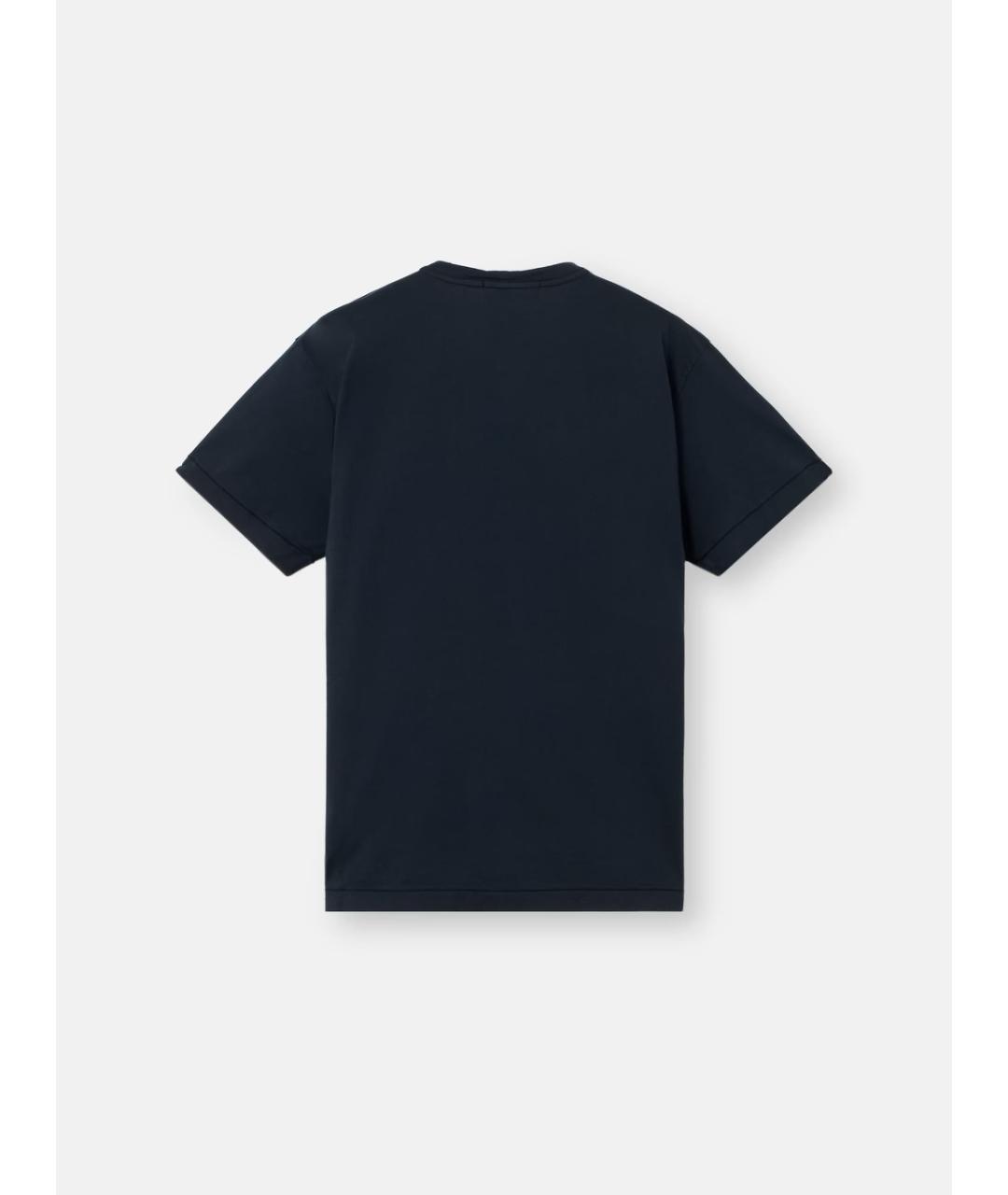 STONE ISLAND Синяя хлопковая футболка, фото 6
