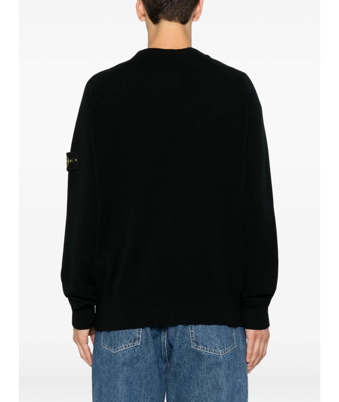 STONE ISLAND Черный шерстяной джемпер / свитер, фото 4
