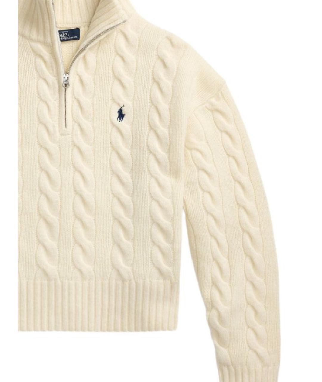POLO RALPH LAUREN Белый шерстяной джемпер / свитер, фото 2
