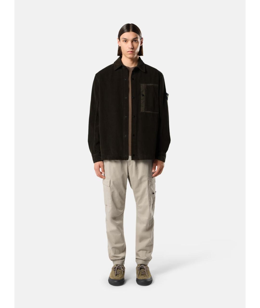 STONE ISLAND Антрацитовая хлопковая куртка, фото 2