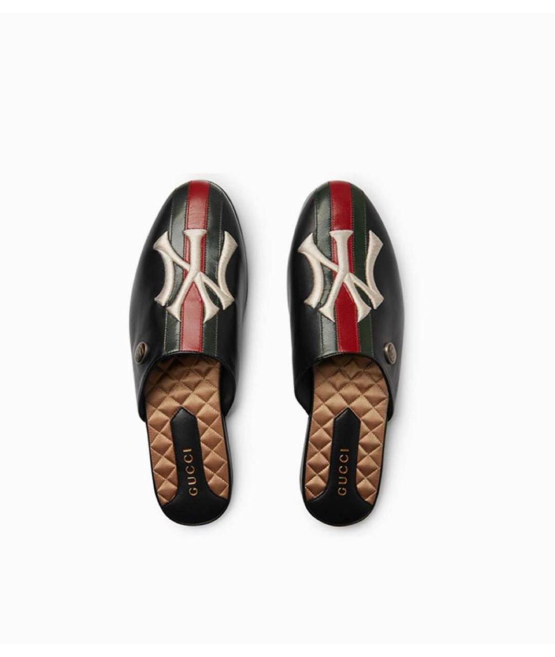 GUCCI Черные кожаные слипоны, фото 3