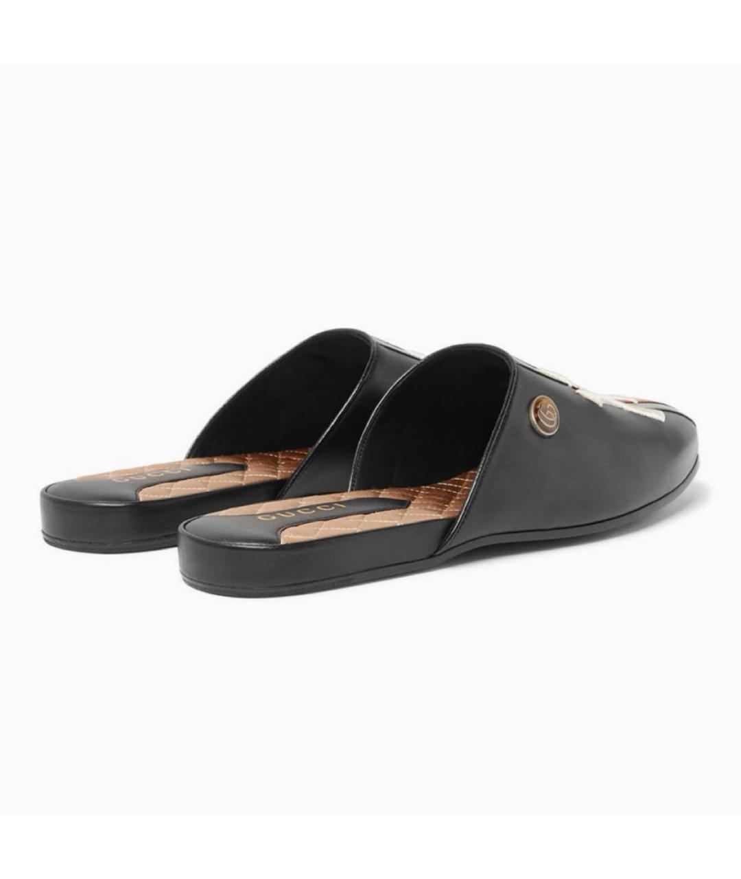 GUCCI Черные кожаные слипоны, фото 4