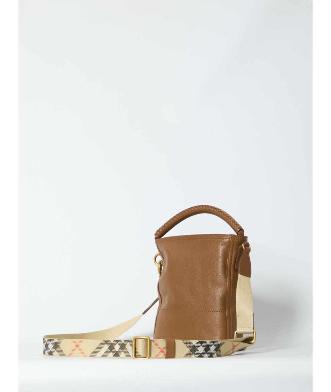BURBERRY Коричневая кожаная сумка через плечо, фото 2