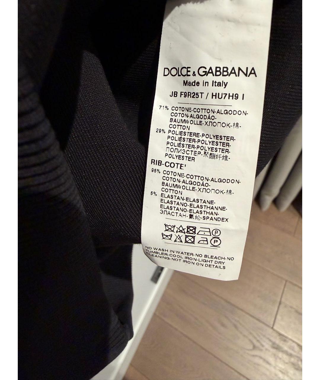 DOLCE&GABBANA Черный хлопковый спортивные костюмы, фото 4