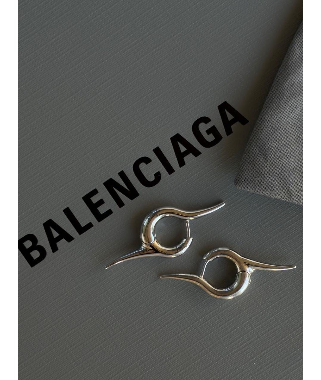 BALENCIAGA Серебряные серебряные серьги, фото 4