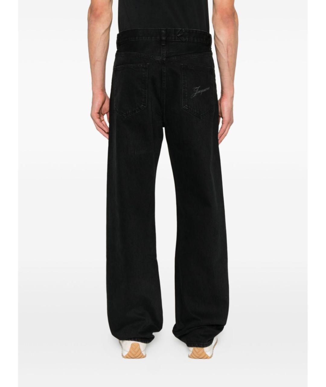 JACQUEMUS Черные хлопковые прямые джинсы, фото 5