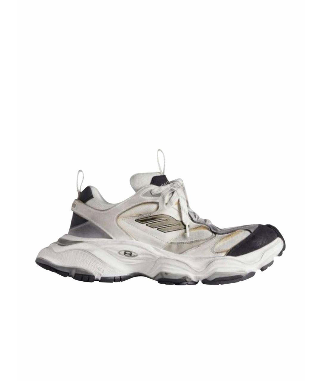 BALENCIAGA Белые замшевые низкие кроссовки / кеды, фото 1