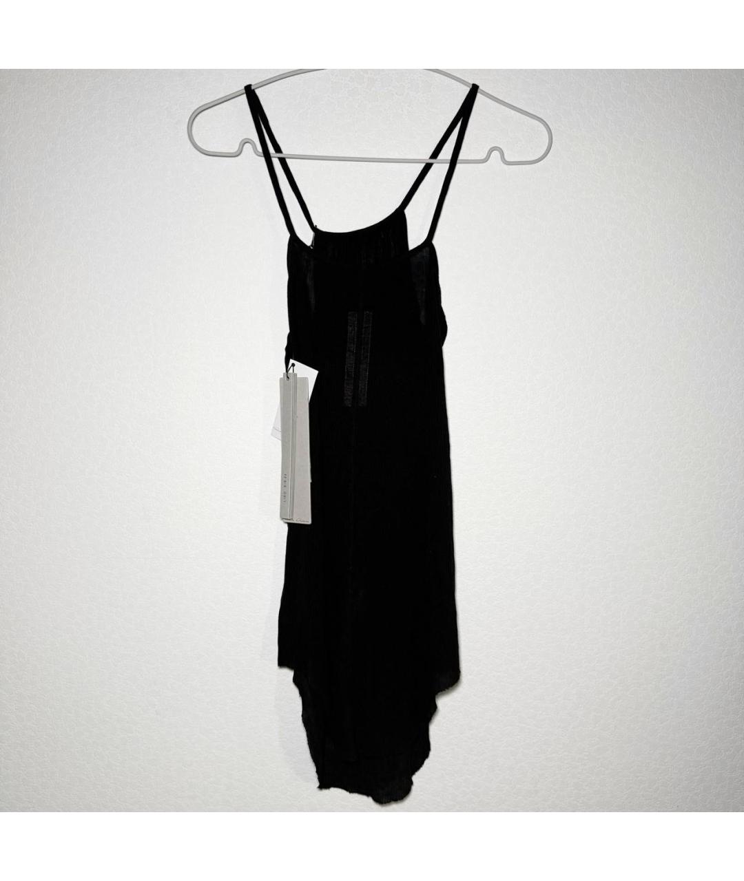 RICK OWENS Черная вискозная майка, фото 3