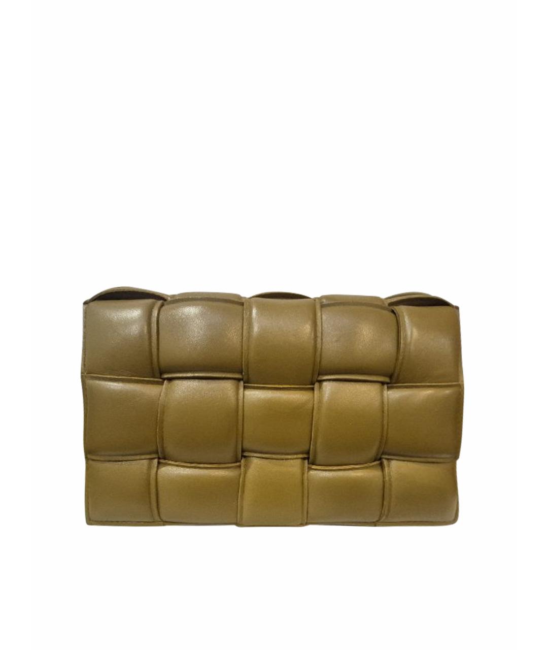 BOTTEGA VENETA Хаки кожаная сумка через плечо, фото 1