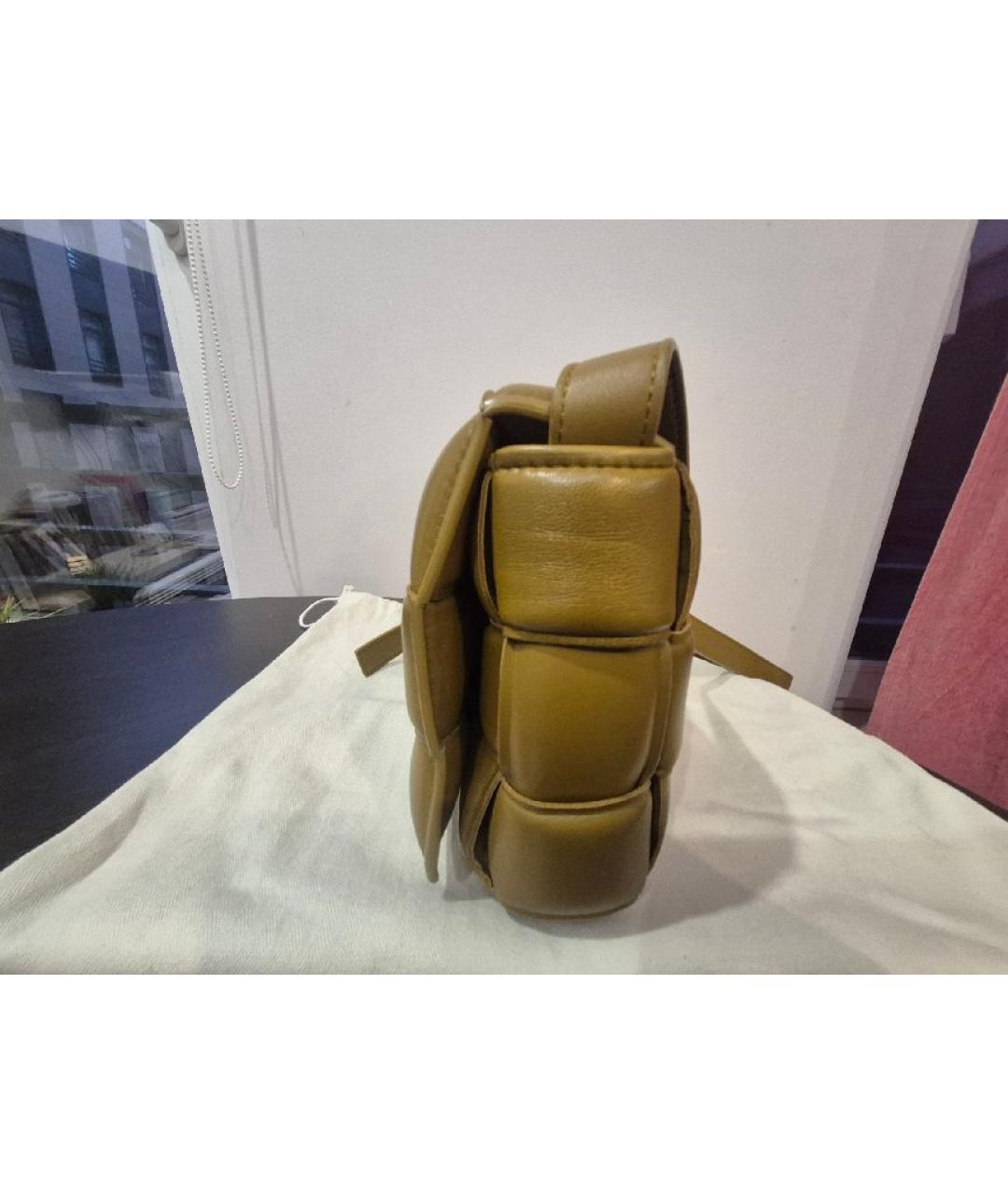 BOTTEGA VENETA Хаки кожаная сумка через плечо, фото 2