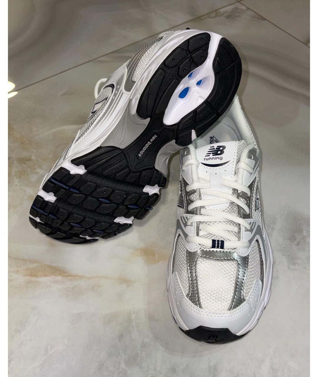 NEW BALANCE Белые текстильные кроссовки, фото 4