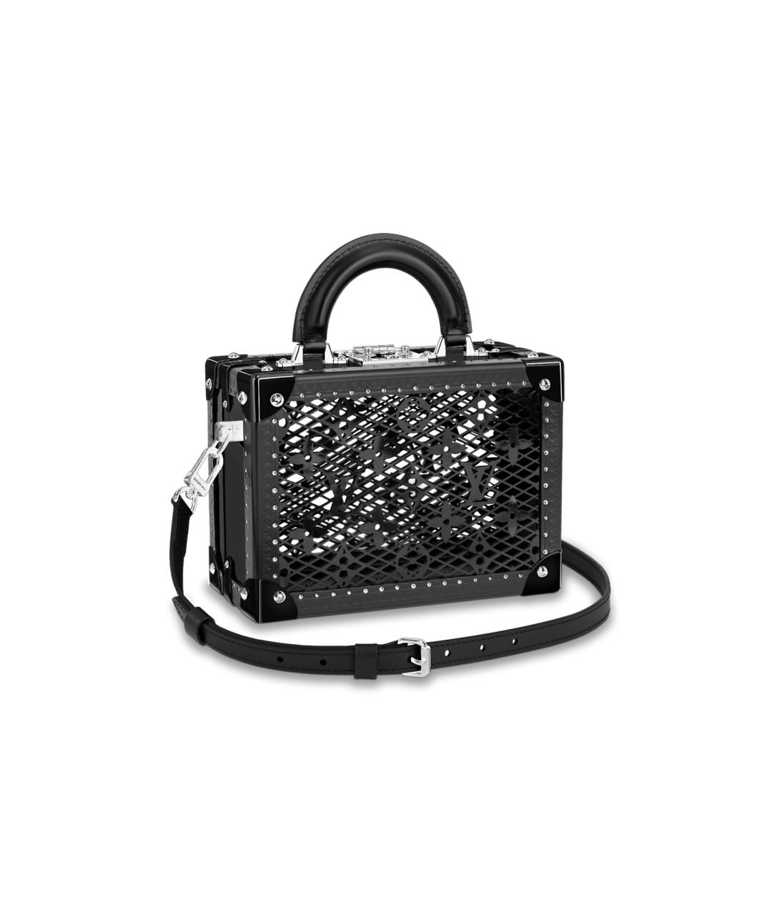 LOUIS VUITTON Черная кожаная сумка через плечо, фото 4