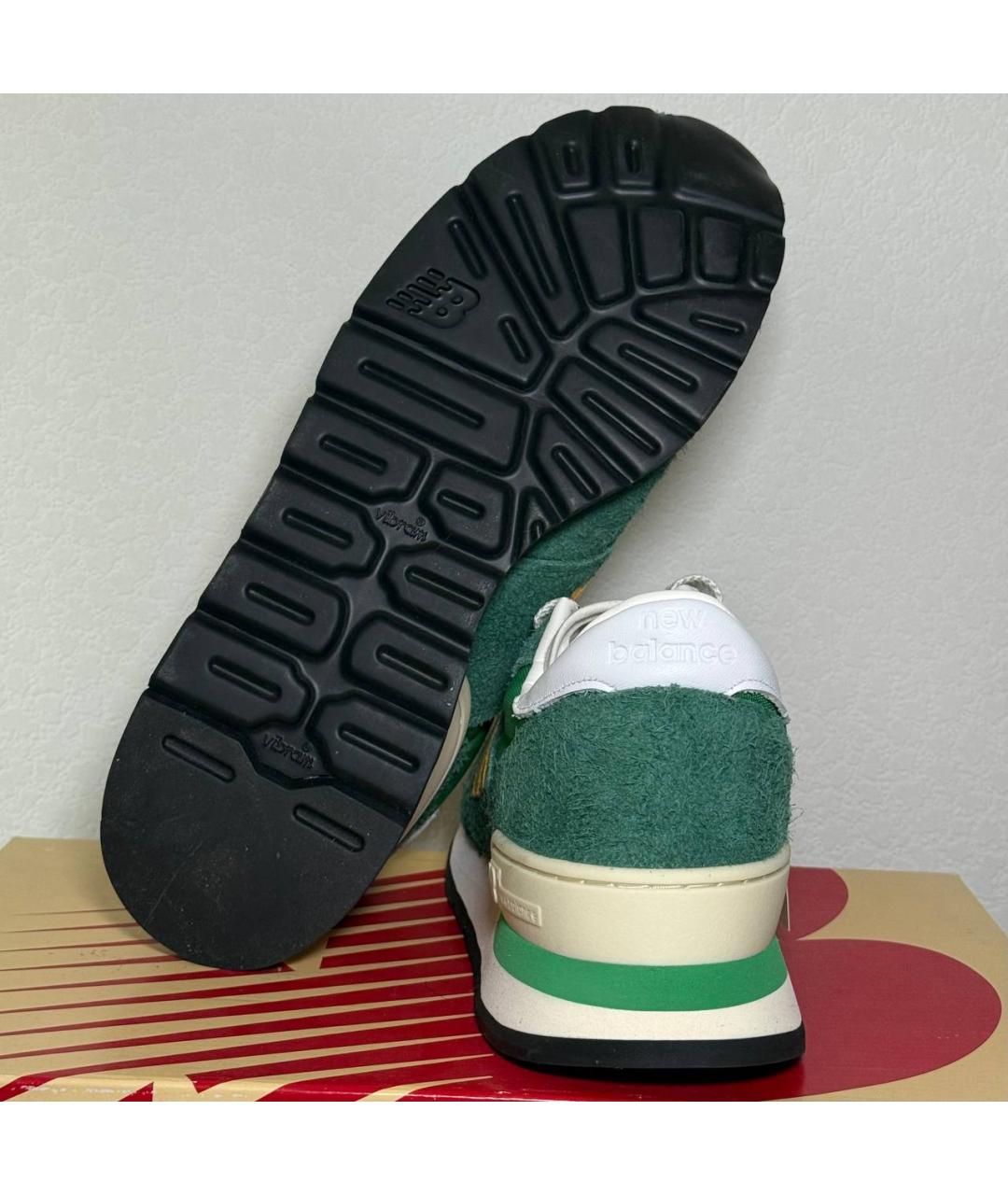 NEW BALANCE Зеленые замшевые низкие кроссовки / кеды, фото 8