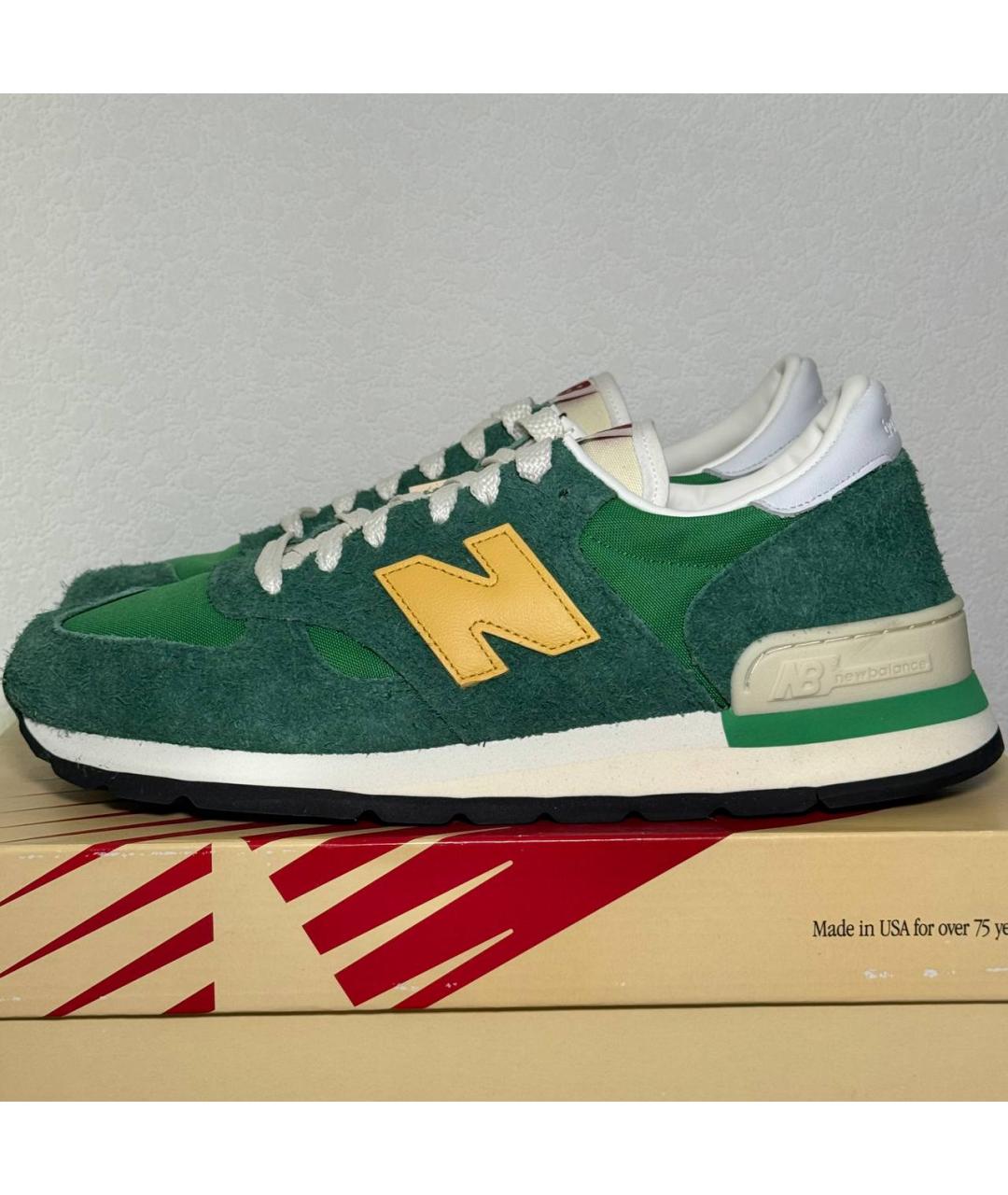 NEW BALANCE Зеленые замшевые низкие кроссовки / кеды, фото 5