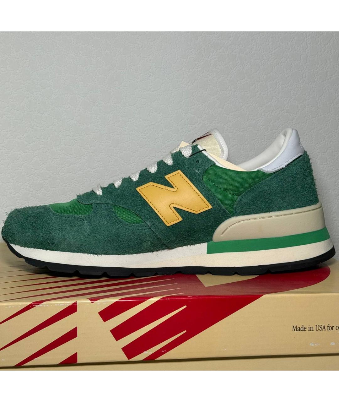 NEW BALANCE Зеленые замшевые низкие кроссовки / кеды, фото 6