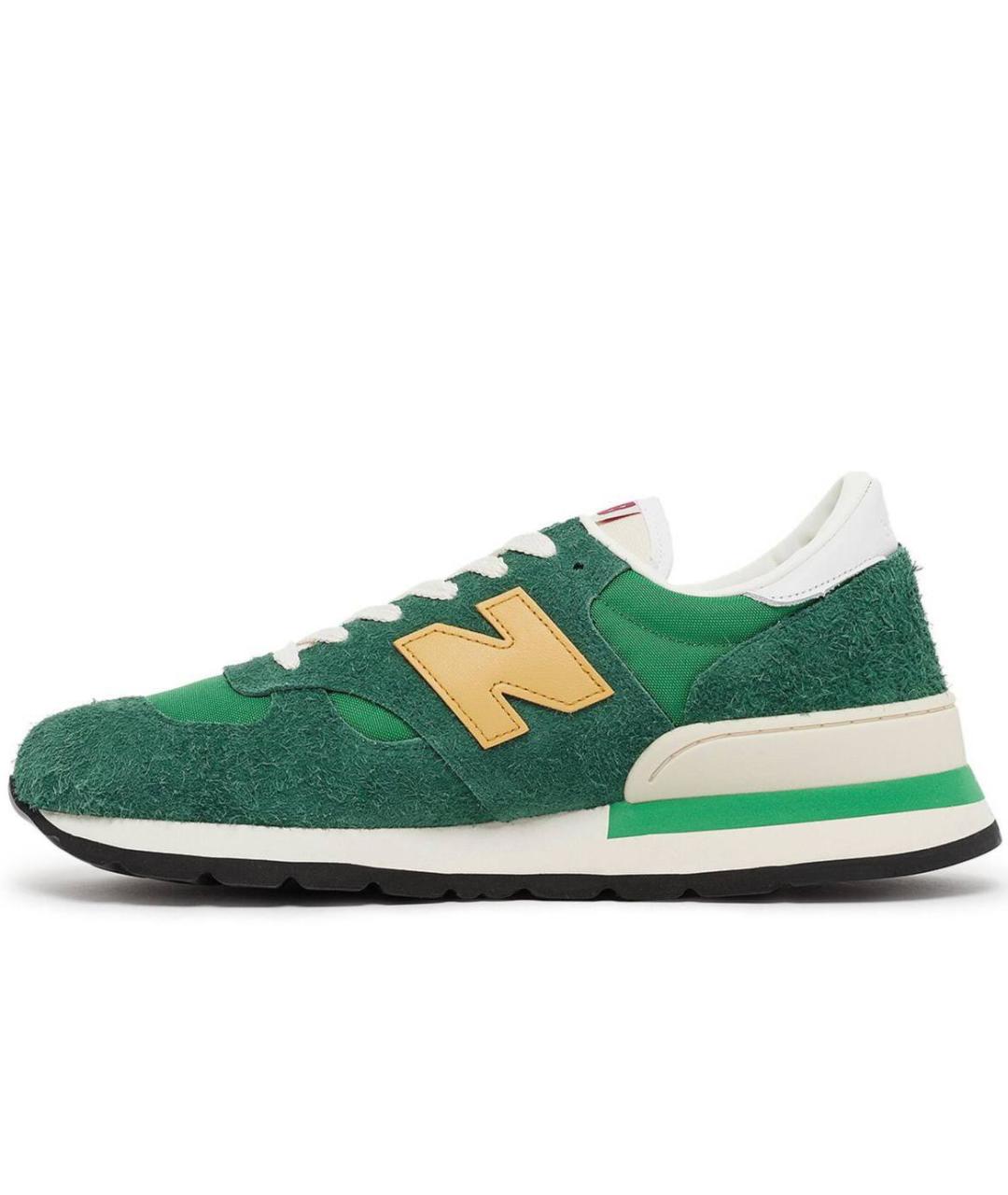 NEW BALANCE Зеленые замшевые низкие кроссовки / кеды, фото 7