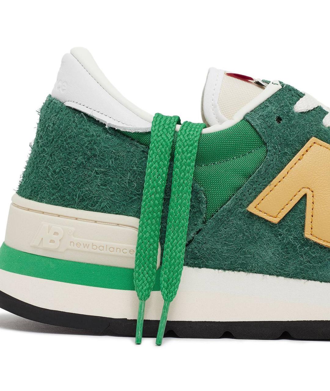 NEW BALANCE Зеленые замшевые низкие кроссовки / кеды, фото 4