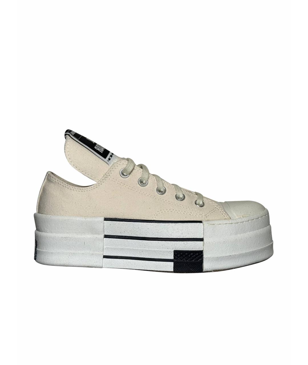 RICK OWENS Бежевые кеды, фото 1