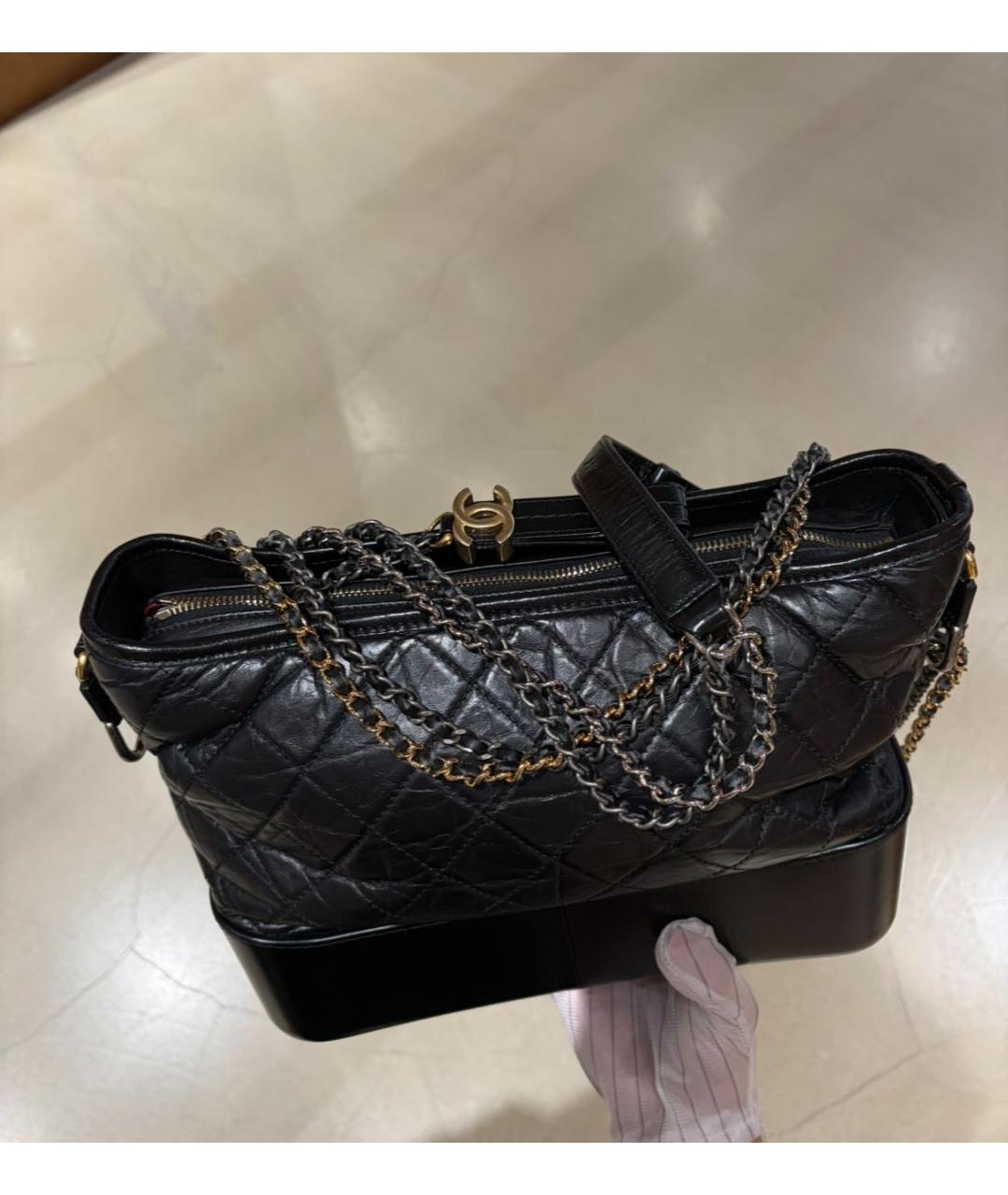 CHANEL Черная кожаная сумка через плечо, фото 4