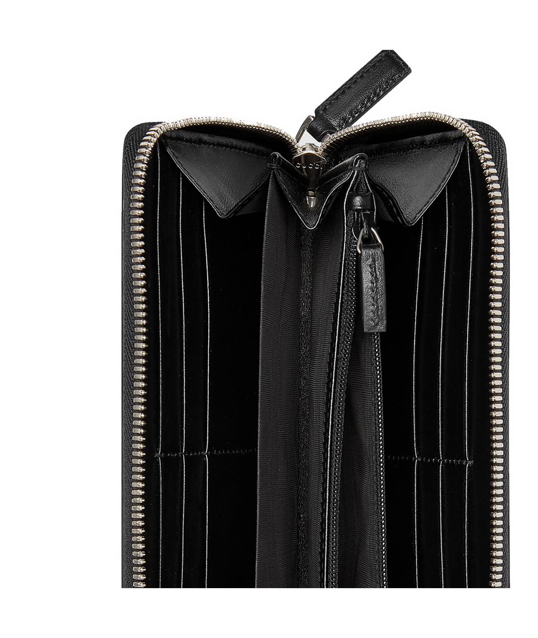 GUCCI Черный кожаный кошелек, фото 5