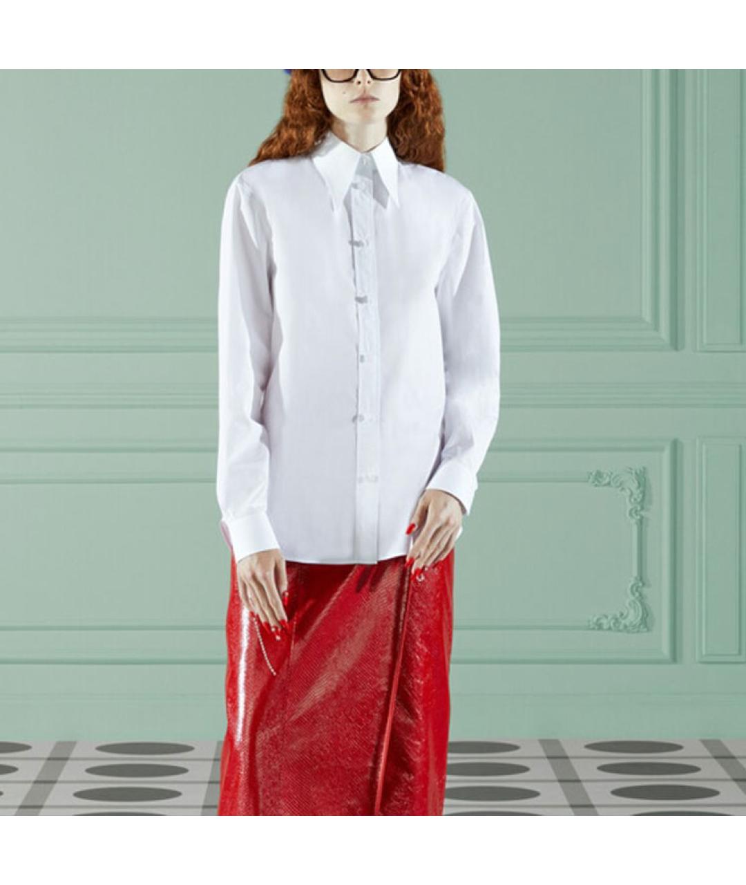 GUCCI Белая хлопковая рубашка, фото 3