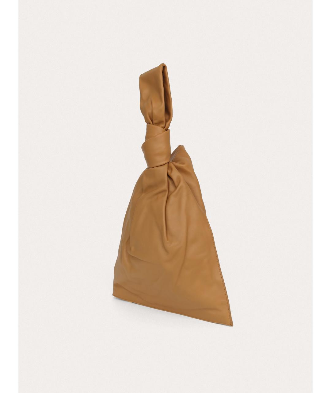 BOTTEGA VENETA Коричневая кожаная сумка с короткими ручками, фото 2