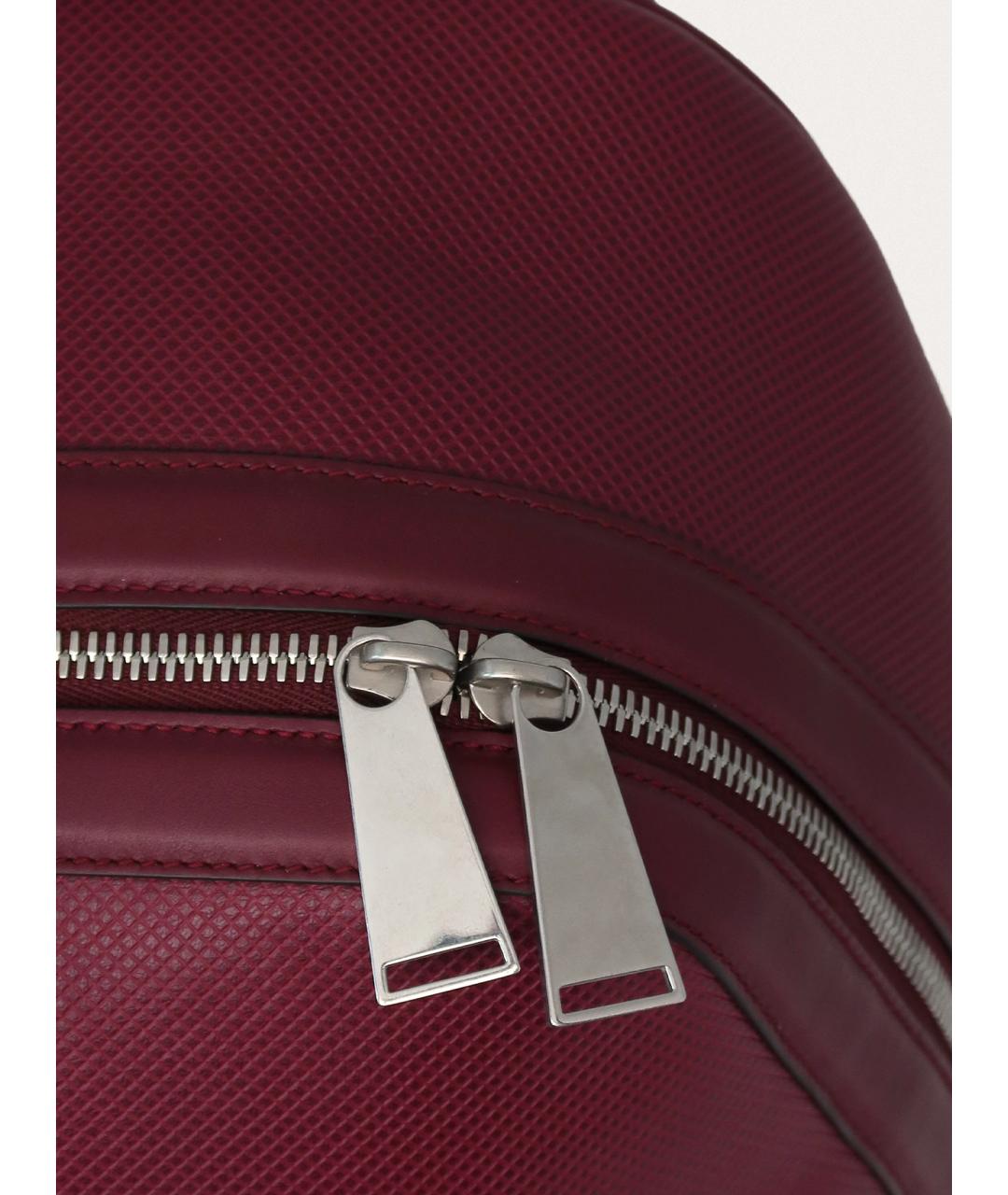 BOTTEGA VENETA Бордовый кожаный рюкзак, фото 6