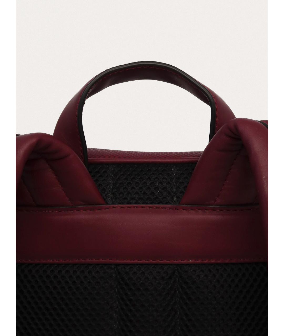 BOTTEGA VENETA Бордовый кожаный рюкзак, фото 7