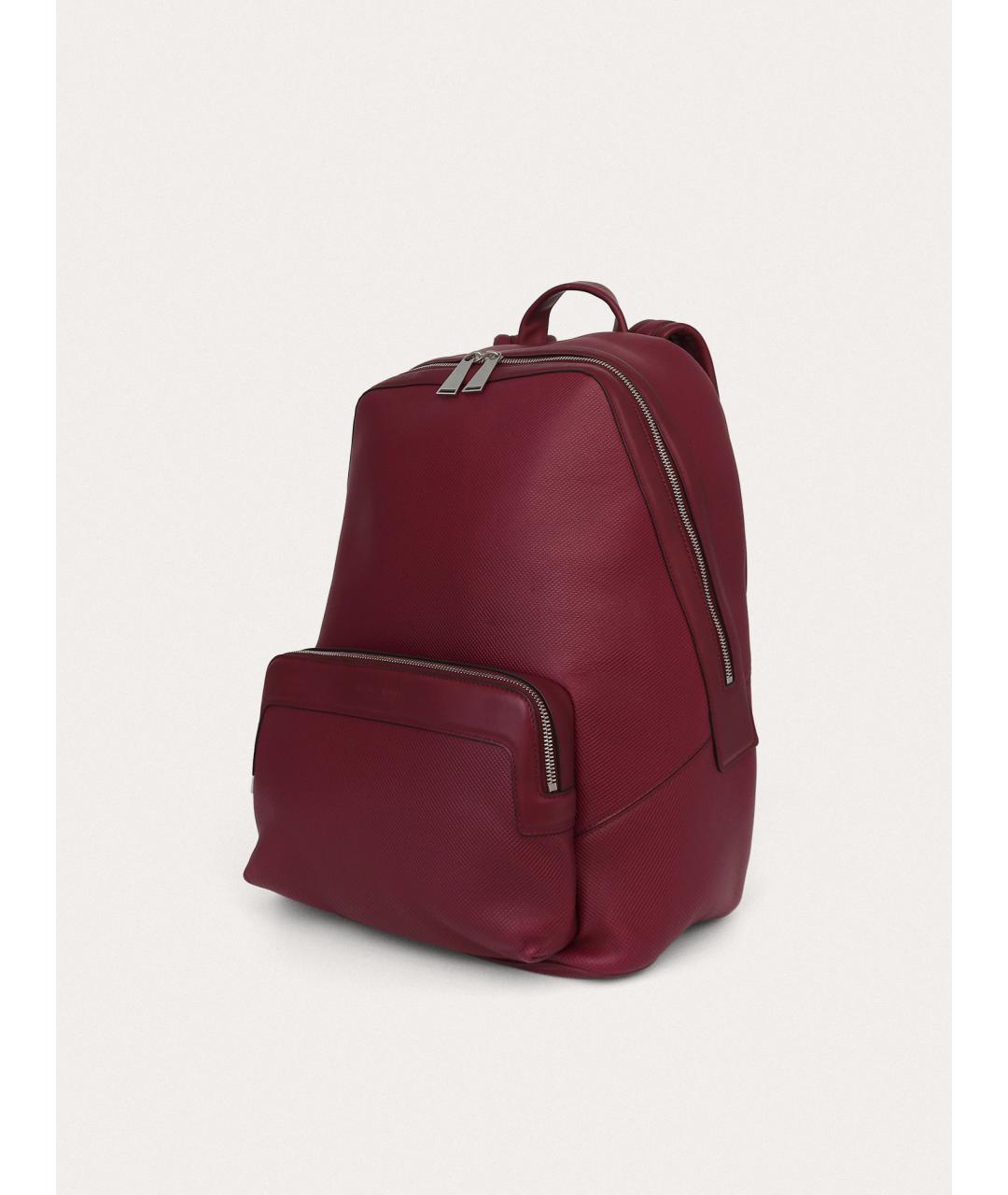 BOTTEGA VENETA Бордовый кожаный рюкзак, фото 2