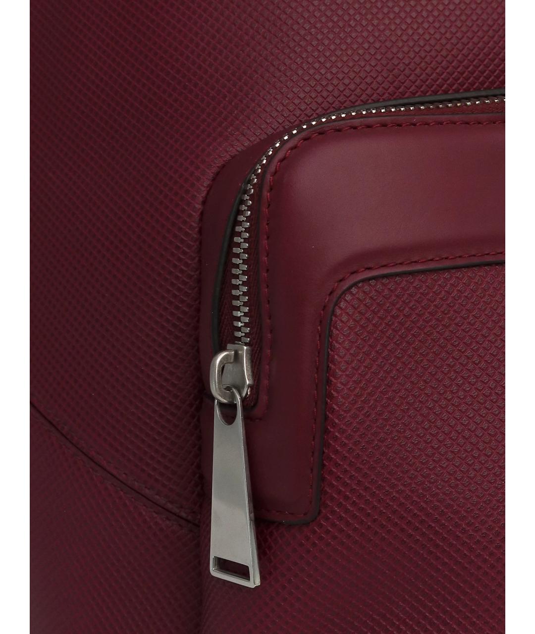 BOTTEGA VENETA Бордовый кожаный рюкзак, фото 5