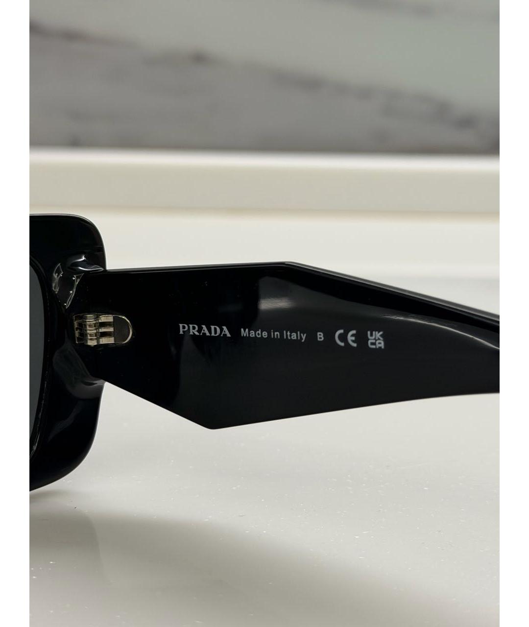 PRADA Черные пластиковые солнцезащитные очки, фото 5