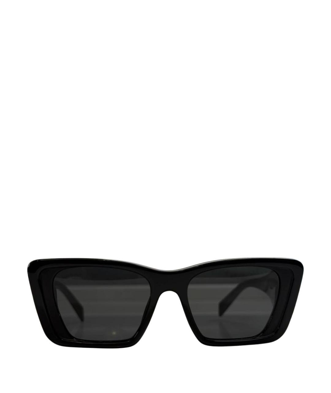 PRADA Черные пластиковые солнцезащитные очки, фото 1