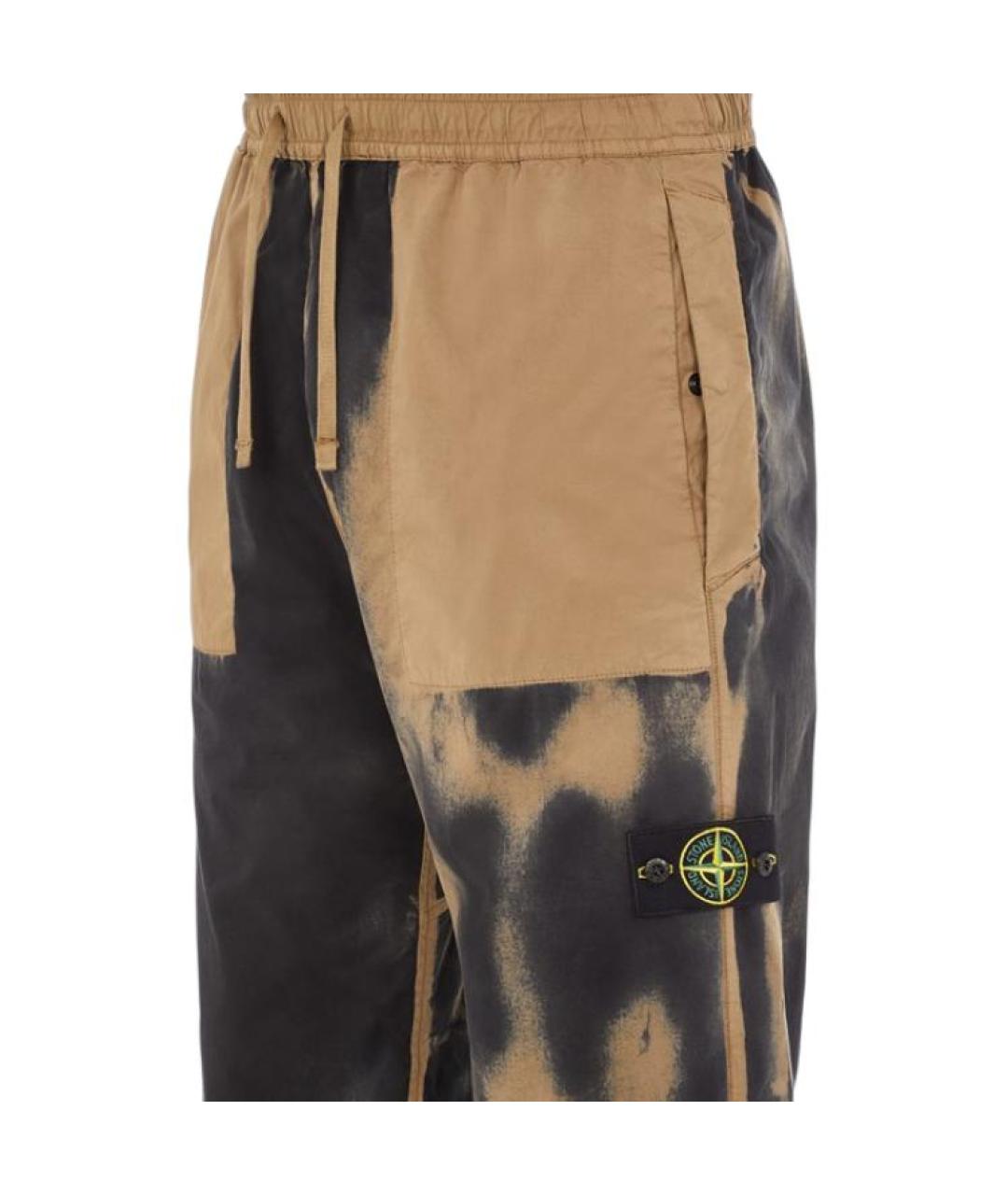 STONE ISLAND Коричневые повседневные брюки, фото 4