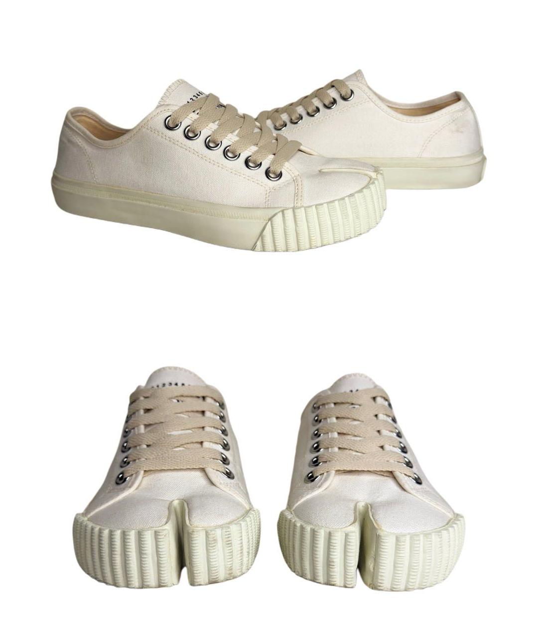 MAISON MARGIELA Белые текстильные брогги и оксфорды, фото 4