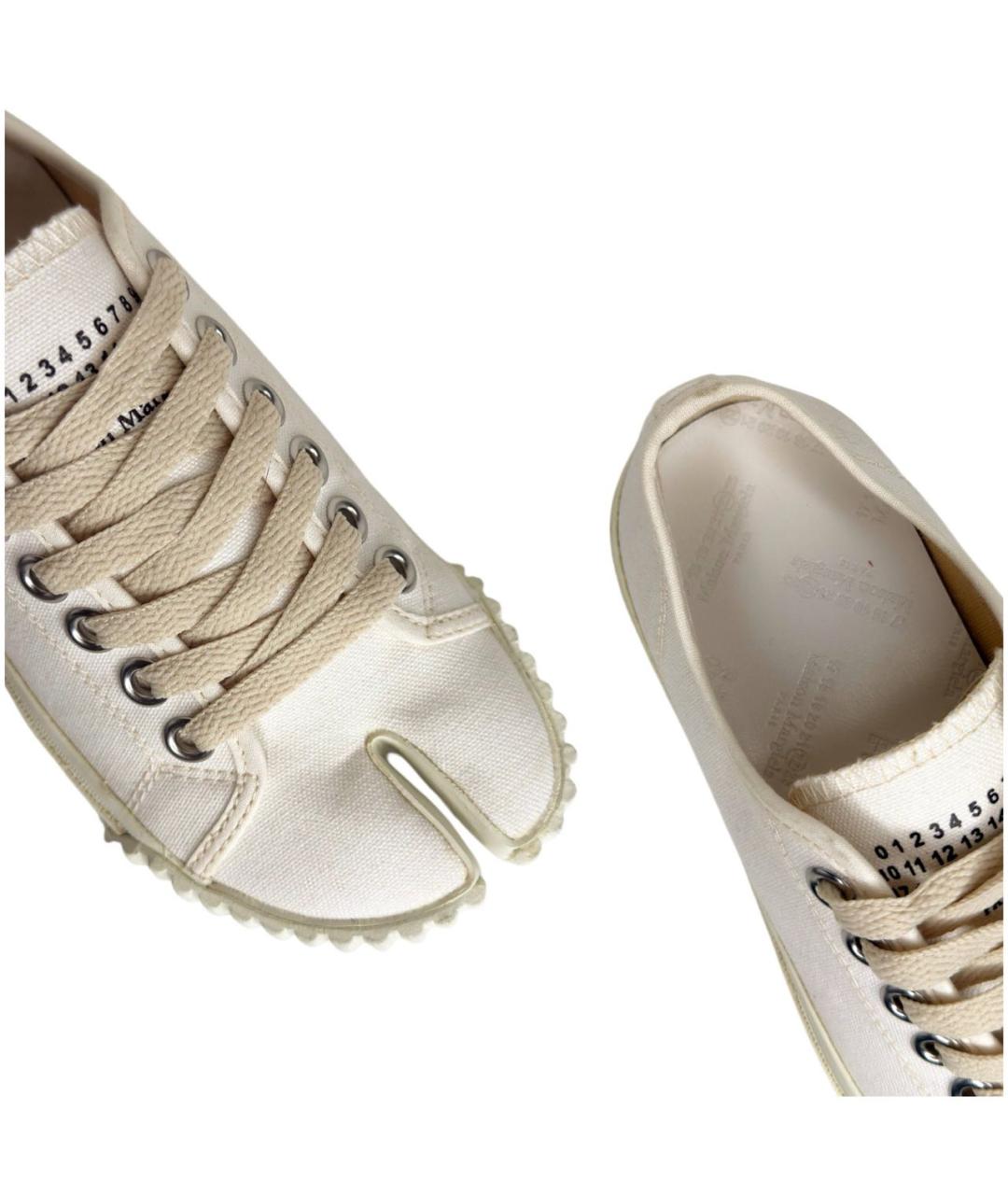 MAISON MARGIELA Белые текстильные брогги и оксфорды, фото 5