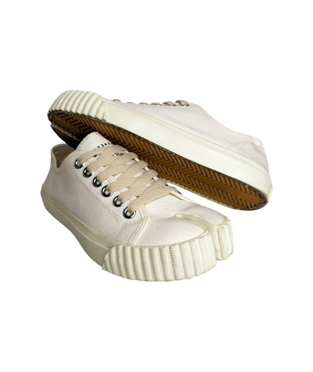 MAISON MARGIELA Белые текстильные брогги и оксфорды, фото 3