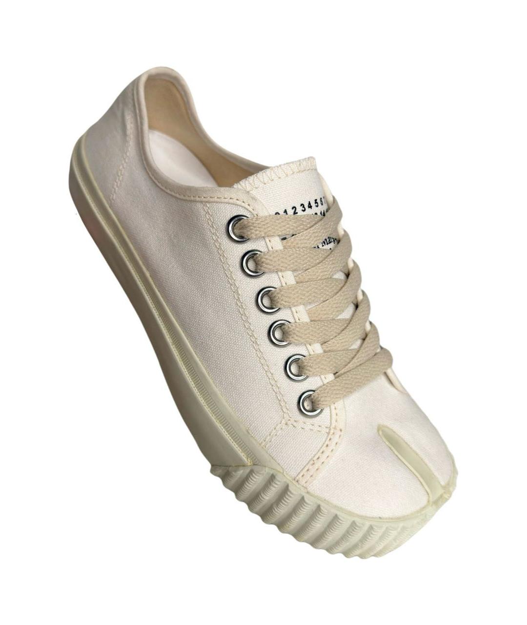 MAISON MARGIELA Белые текстильные брогги и оксфорды, фото 2
