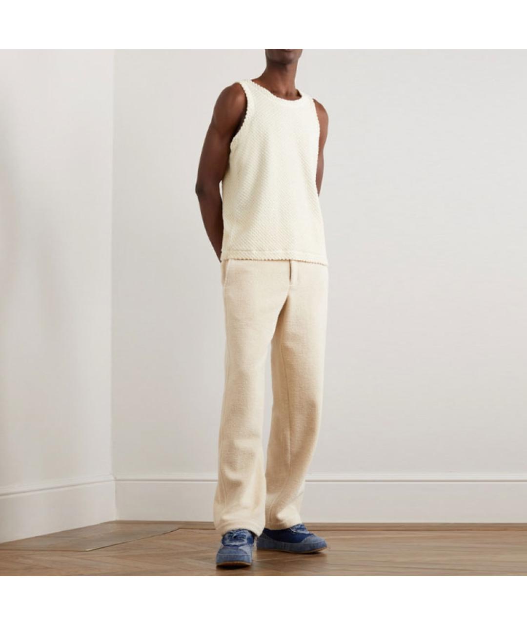 JACQUEMUS Бежевые хлопковые повседневные брюки, фото 2