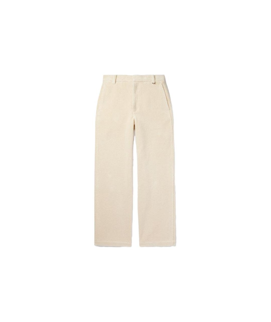JACQUEMUS Бежевые хлопковые повседневные брюки, фото 1