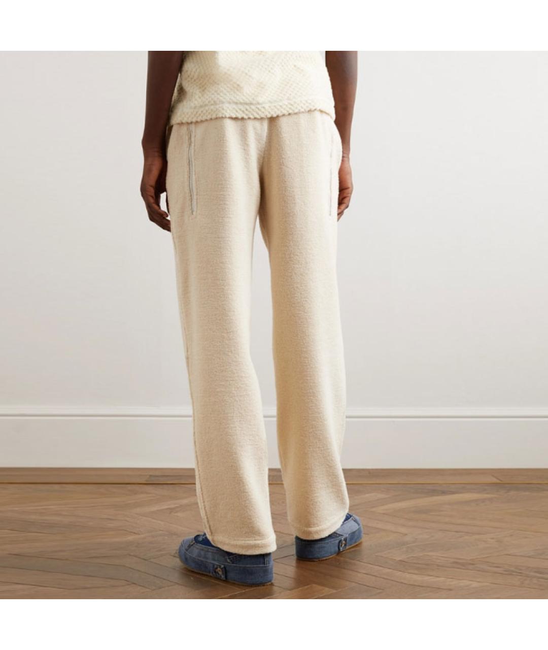 JACQUEMUS Бежевые хлопковые повседневные брюки, фото 3