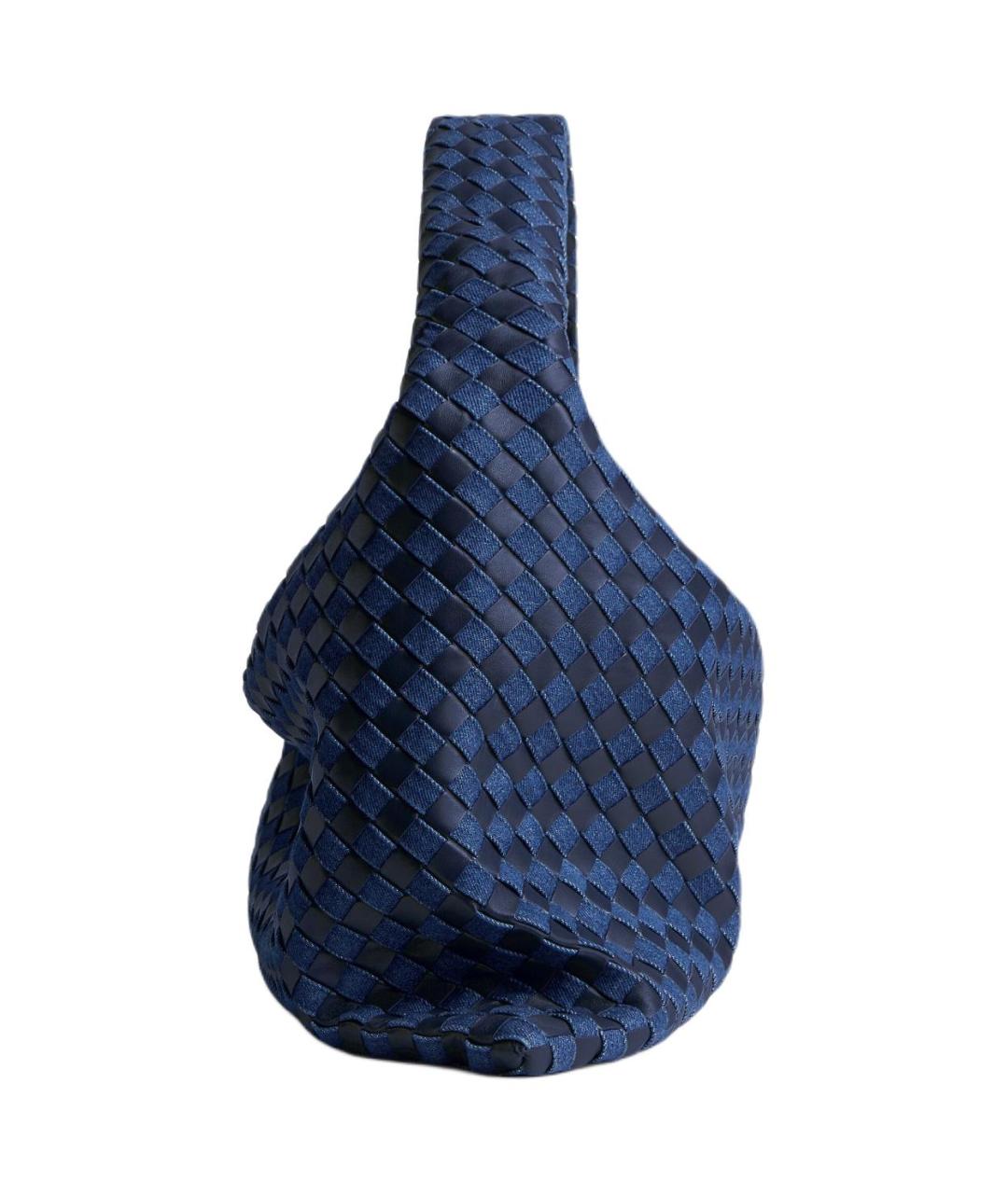 BOTTEGA VENETA Синяя кожаная сумка через плечо, фото 2