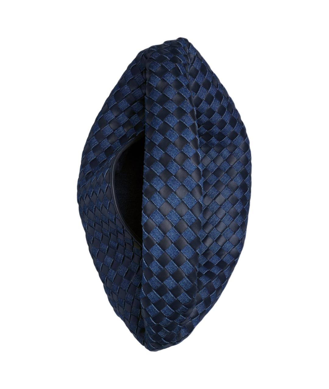BOTTEGA VENETA Синяя кожаная сумка через плечо, фото 4