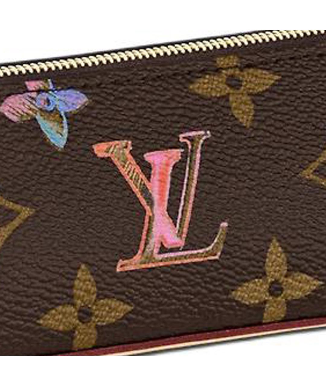 LOUIS VUITTON Коричневая косметичка, фото 4