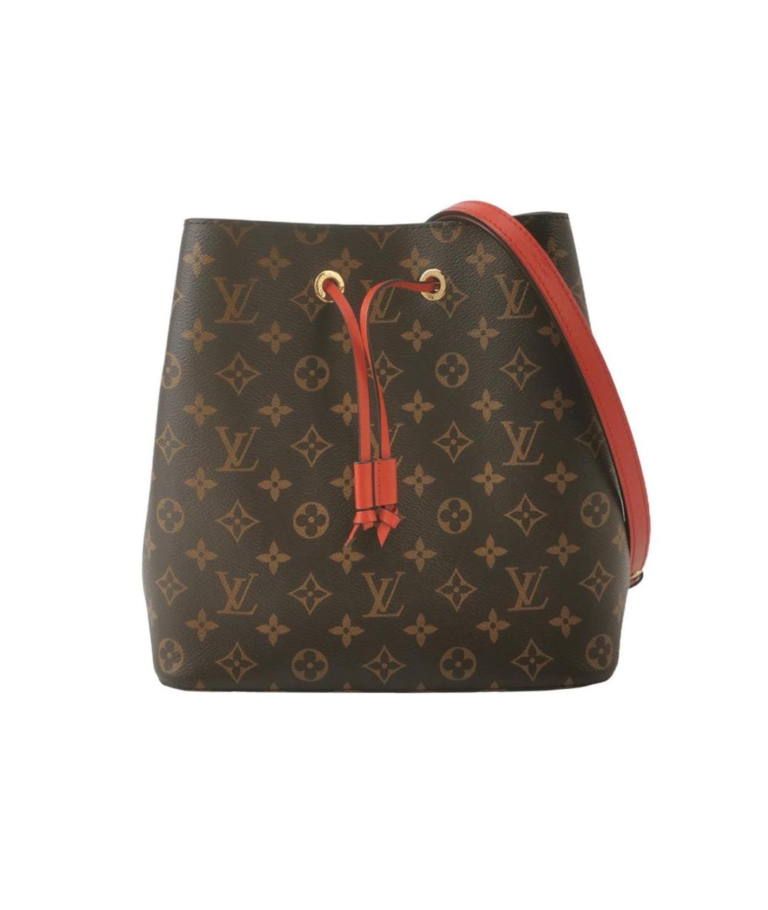 LOUIS VUITTON Красная кожаная сумка тоут, фото 1