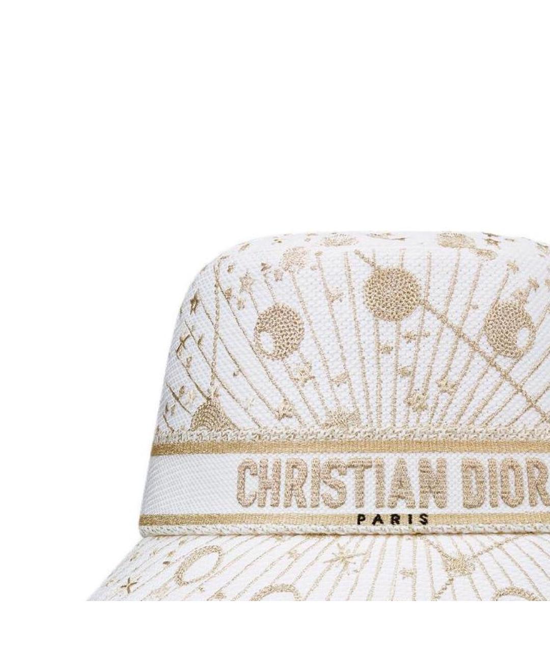 CHRISTIAN DIOR Белая хлопковая панама, фото 3