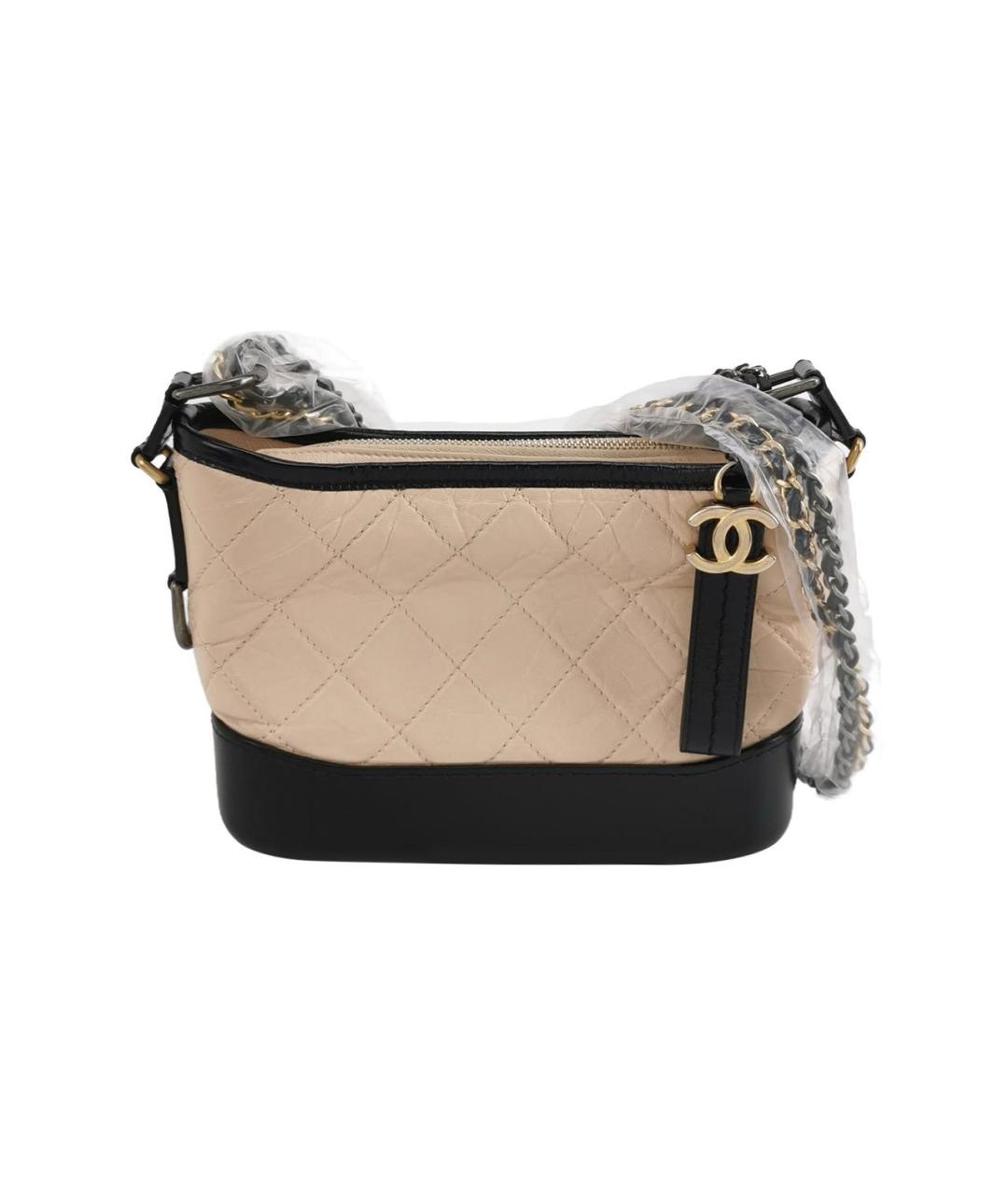 CHANEL Бежевая кожаная сумка через плечо, фото 1