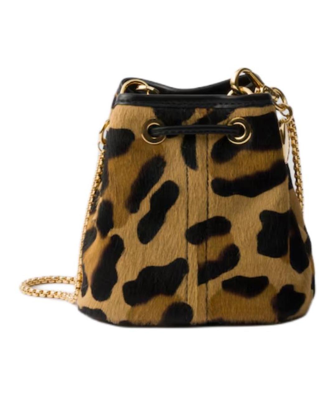 PRADA Коричневая кожаная сумка через плечо, фото 3
