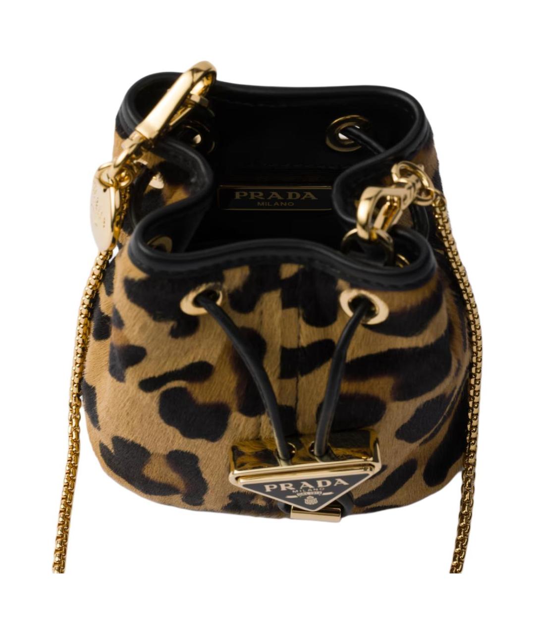 PRADA Коричневая кожаная сумка через плечо, фото 4