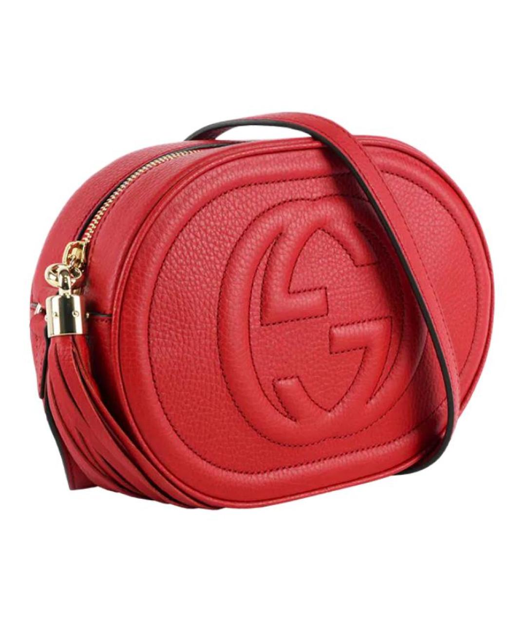 GUCCI Красная кожаная сумка через плечо, фото 3